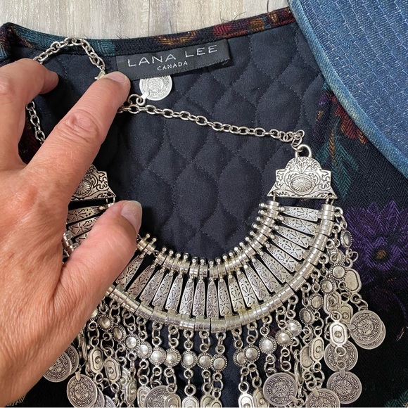 ✨ MADE in CANADA upcycled vintage quilted boho vest w paisley southwestern vibe - Picture 14 of 14